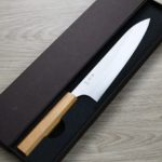 加藤義實 牛刀 210mm 銀三鋼 鍛造/梨地 櫸木柄