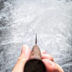 實光刃物 JOKKER 和三德 180mm 超級青紙鋼 黑打 槌目