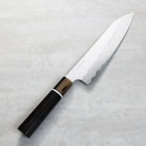 二唐刃物 牛刀 210mm <br>SG Strix粉末HSS鋼 鎚目大馬士革
