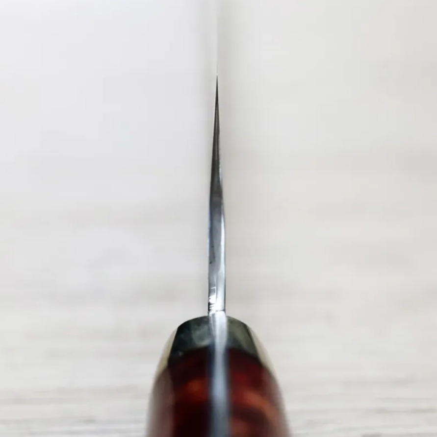 二唐刃物 牛刀 240mm SG2粉末HSS鋼 磨鎚目 壓克力柄 (6) 二唐刃物 牛刀 240mm <br>SG2粉末HSS鋼 磨鎚目 壓克力柄