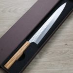 加藤義實 水波 筋引 270mm SG2粉末HSS鋼 橄欖木柄