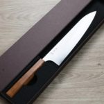加藤義實 牛刀 240mm 銀三鋼<br>鍛造/梨地 櫸木柄