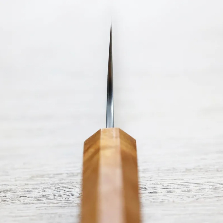 加藤義實 牛刀 240mm 銀三鋼<br>鍛造/梨地 櫸木柄