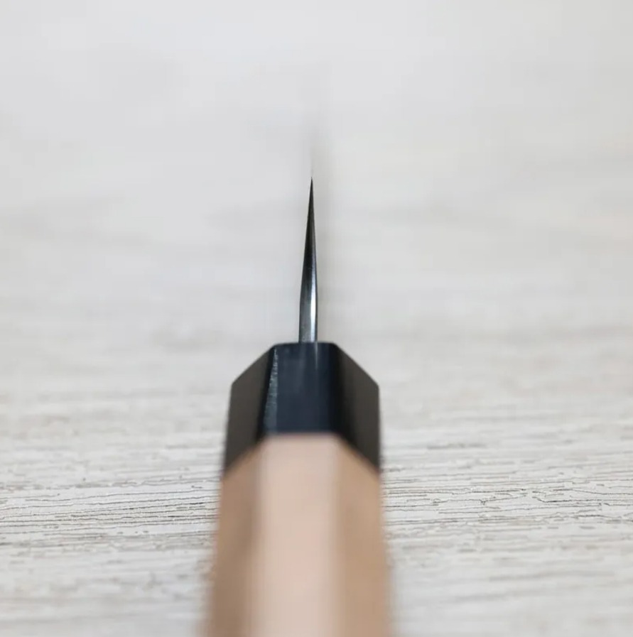 加藤義實 蔬果刀 120mm 青紙超級鋼 櫻桃木柄 (4) 加藤義實 蔬果刀 120mm<br>青紙超級鋼 櫻桃木柄