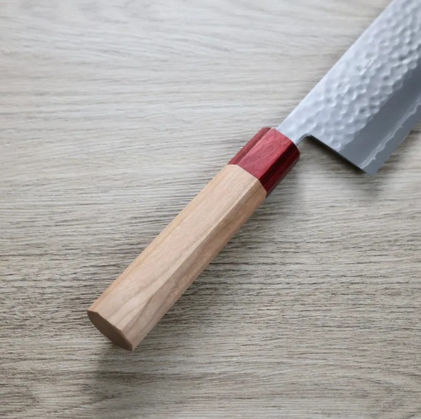 增谷訓生 寬版菜切 165mm VG10鋼 刻流 和柄 (3) 增谷訓生 寬版菜切 165mm VG10鋼 刻流 和柄