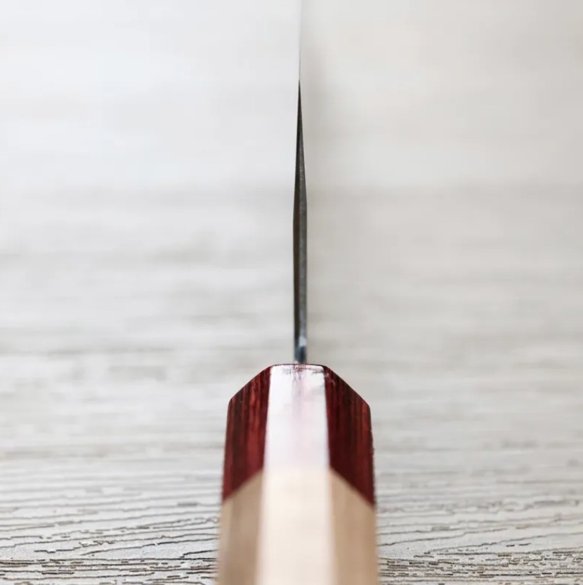 增谷訓生 寬版菜切 165mm VG10鋼 刻流 和柄 (4) 增谷訓生 寬版菜切 165mm VG10鋼 刻流 和柄