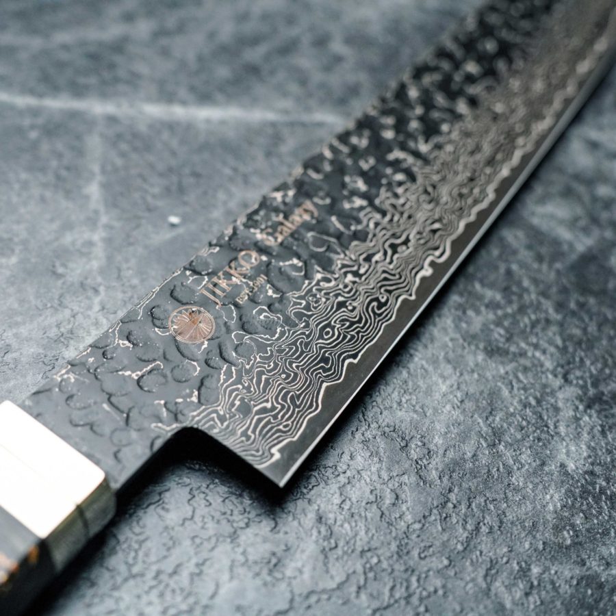 實光刃物Galaxy 筋引 SG2 碳纖金薄柄270mm-1 實光刃物 Galaxy 筋引 270mm SG2粉末HSS鋼 碳纖維金箔柄