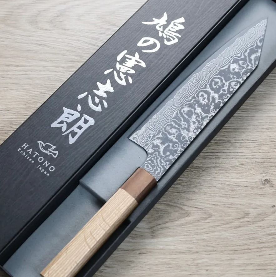 鳩野憲志朗 牛刀 210mm SG2 黑染大馬士革 (2) 鳩野憲志朗 牛刀 210mm SG2 黑染大馬士革