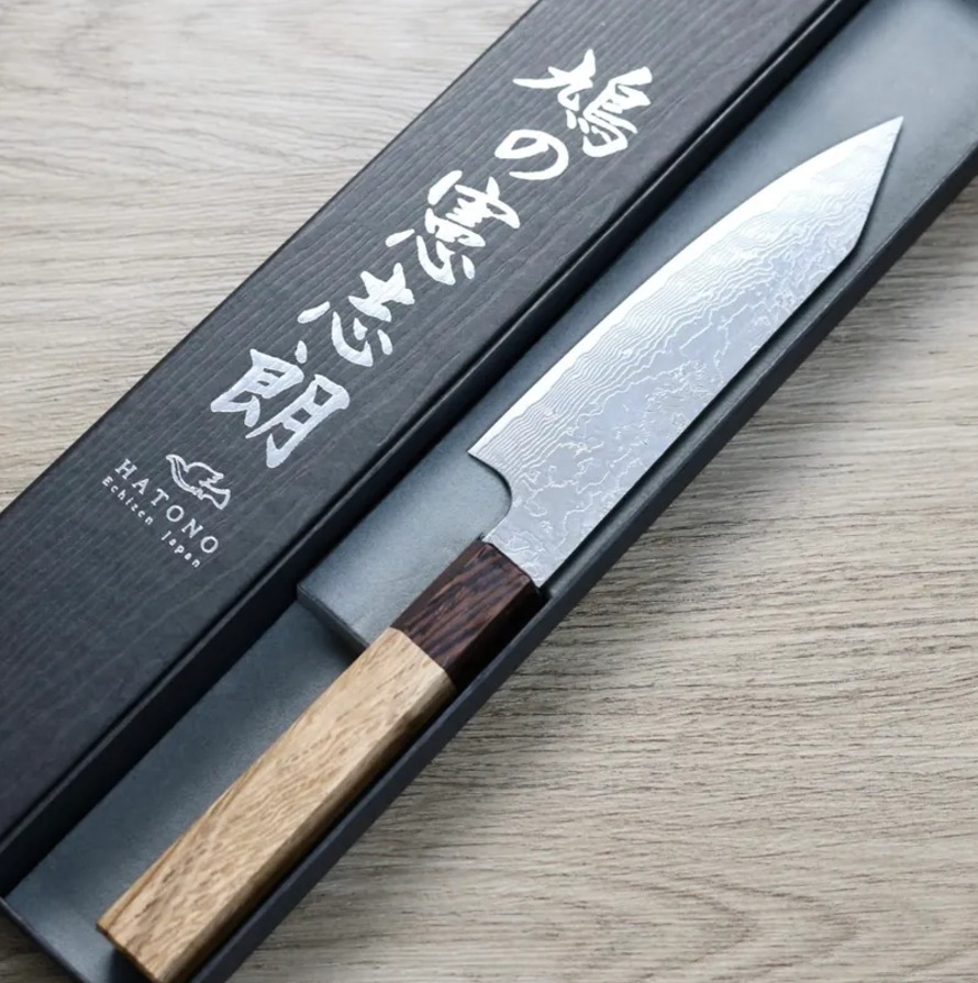 鳩野憲志朗 蔬果刀 135mm SG2 鑽石大馬士革