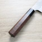 二唐刃物 切付牛刀 210mm 青紙超級鋼 柳葉鎚目 (3) 二唐刃物 切付牛刀 210mm<br>青紙超級鋼 柳葉鎚目