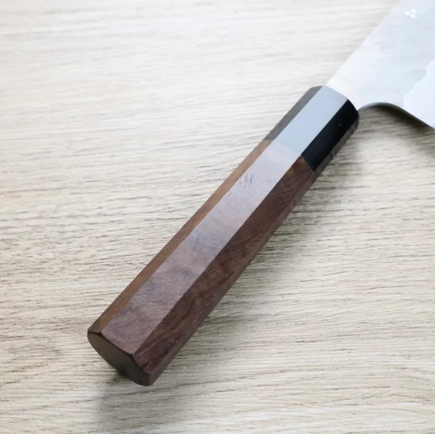 二唐刃物 切付牛刀 210mm 青紙超級鋼 柳葉鎚目 (3) 二唐刃物 切付牛刀 210mm<br>青紙超級鋼 柳葉鎚目