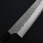 二唐刃物 切付牛刀 210mm 青紙超級鋼 柳葉鎚目 (5) 二唐刃物 切付牛刀 210mm<br>青紙超級鋼 柳葉鎚目