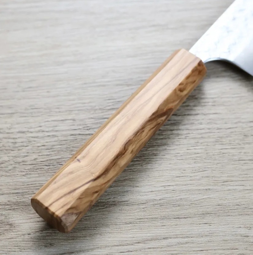 加藤義實 水波 切付牛刀 210mm SG2粉末HSS鋼 橄欖木柄