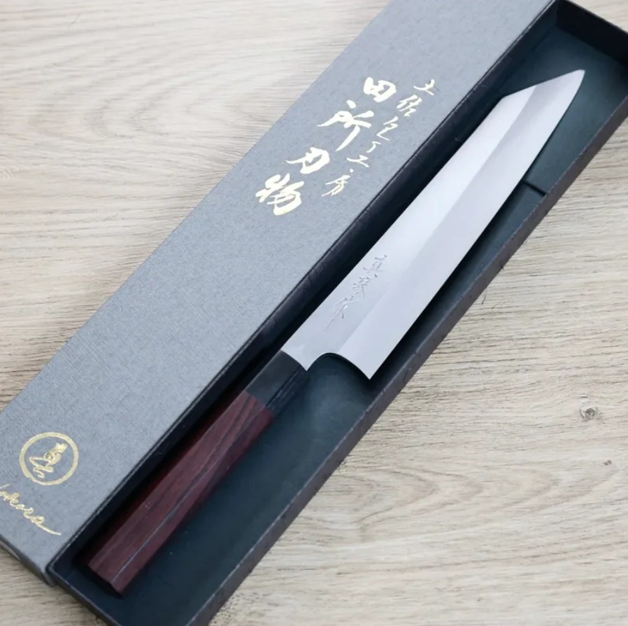 田所真琴 曲背切付牛刀 240mm 銀三鋼