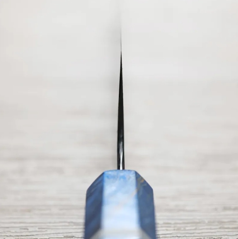 中川打刃物 三德 165mm 青一鋼 黑染墨流 (5) 中川打刃物 三德 165mm<br>青一鋼 黑染墨流