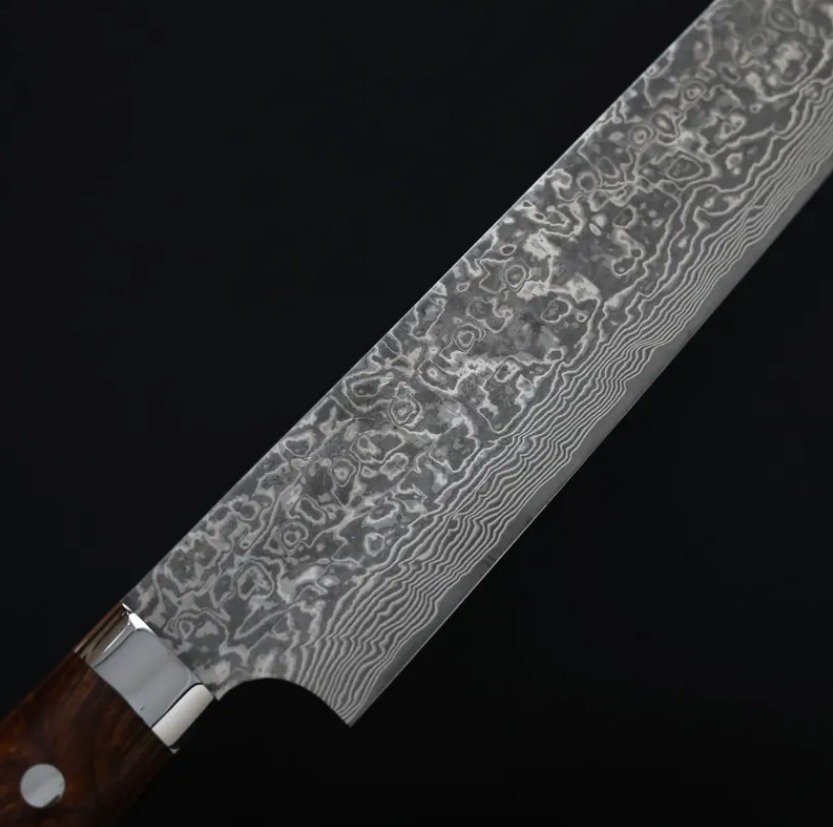 佐治武士 寬版先丸筋引 240mm SG2鋼 黑染大馬士革 (5) 佐治武士 寬版先丸筋引 240mm <br>SG2鋼 黑染大馬士革