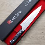 佐治武士 牛刀 210mm VG10鋼 十字鎚目大馬士革 黑壓克力柄 (2) 佐治武士 牛刀 210mm<br>VG10鋼 十字鎚目大馬士革<br>黑壓克力柄