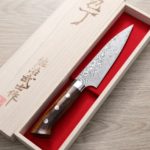 佐治武士 蔬果 130mm R2粉末鋼<br>大馬士革 沙漠鐵木柄