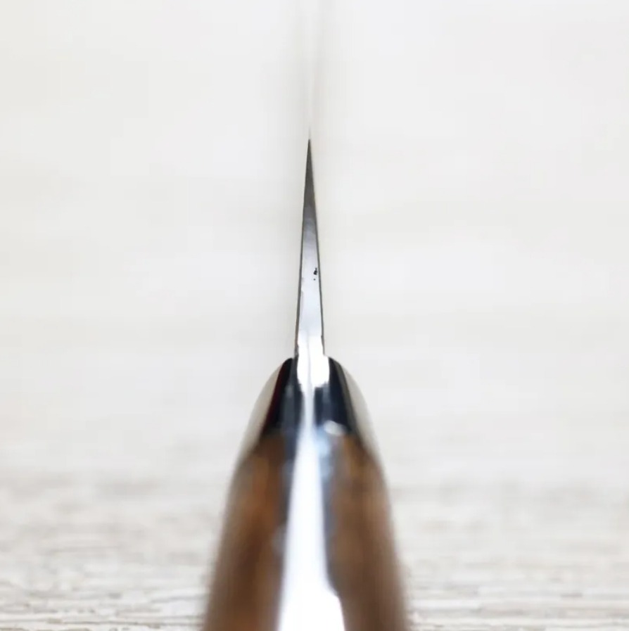 佐治武士 蔬果 130mm R2粉末鋼<br>大馬士革 沙漠鐵木柄