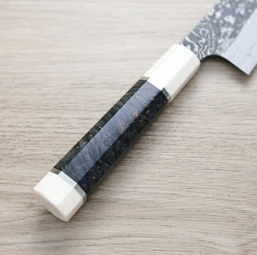 初心x二唐 牛刀 210mm SLD鋼 黑打大馬士革 (3) 初心x二唐 牛刀 210mm<br>SLD鋼 黑打大馬士革