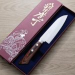 增谷訓生 小三德刀 130mm VG10鋼 彩流 茶柄 (2) 增谷訓生 小三德刀 130mm<br>VG10鋼 彩流 茶柄