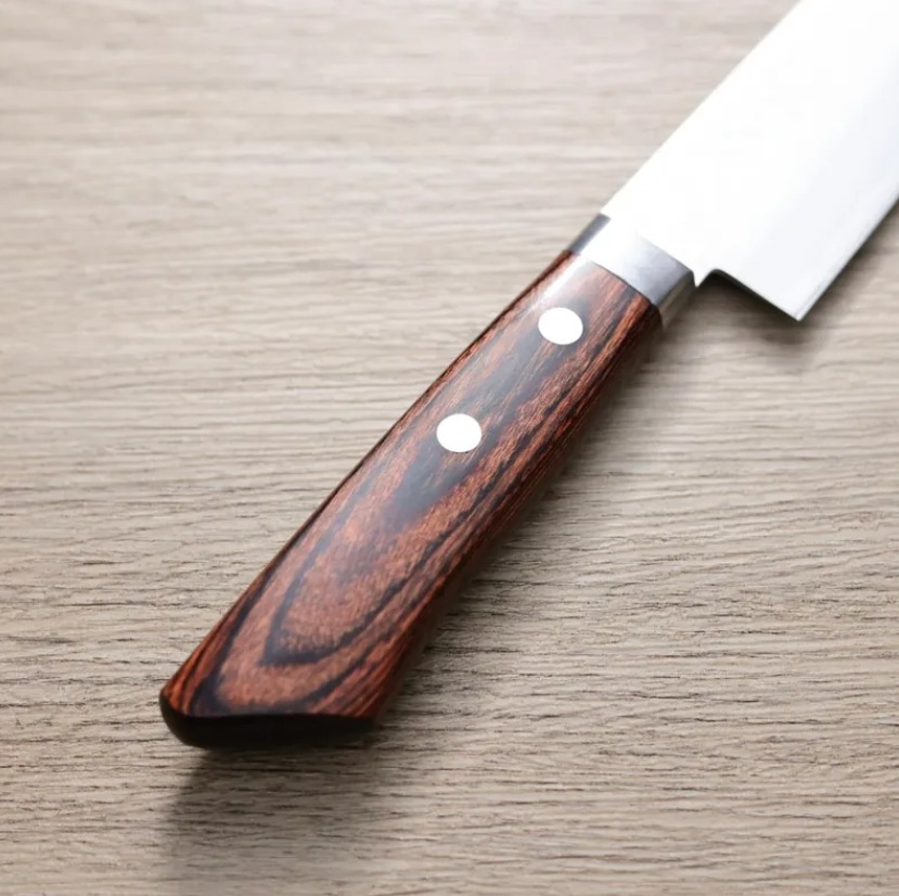 增谷訓生 小三德刀 130mm VG10鋼 彩流 茶柄 (3) 增谷訓生 小三德刀 130mm<br>VG10鋼 彩流 茶柄