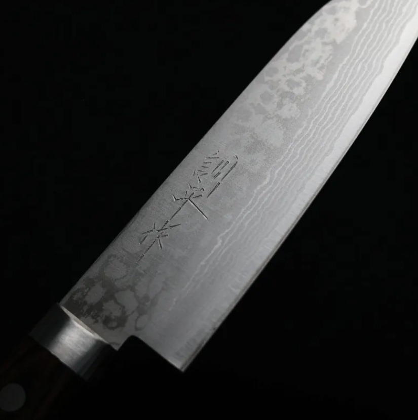 增谷訓生 小三德刀 130mm VG10鋼 彩流 茶柄 (5) 增谷訓生 小三德刀 130mm<br>VG10鋼 彩流 茶柄