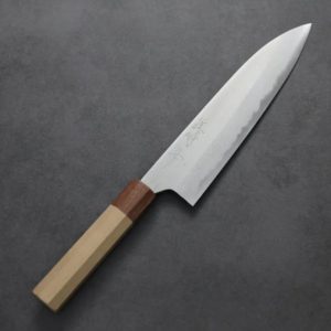 真崎直樹 牛刀 210mm <br>本三枚青二鋼 大馬士革