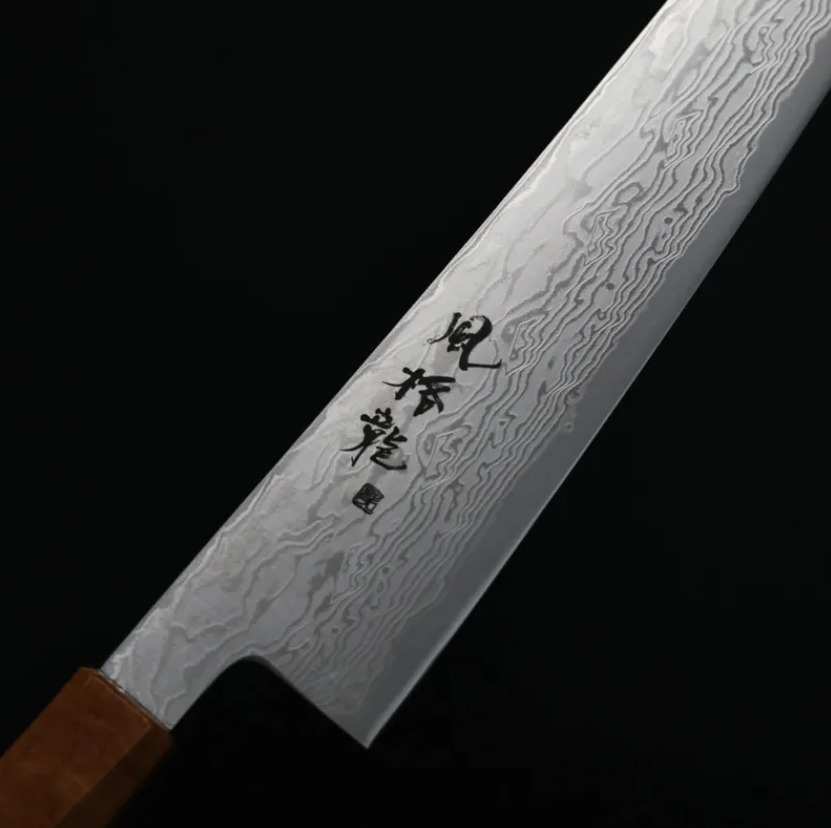 龍泉刃物 風格龍 牛刀 240mm ATS314鋼 63層大馬士革 (6) 龍泉刃物 風格龍 牛刀 <br>240mm ATS314鋼 63層大馬士革