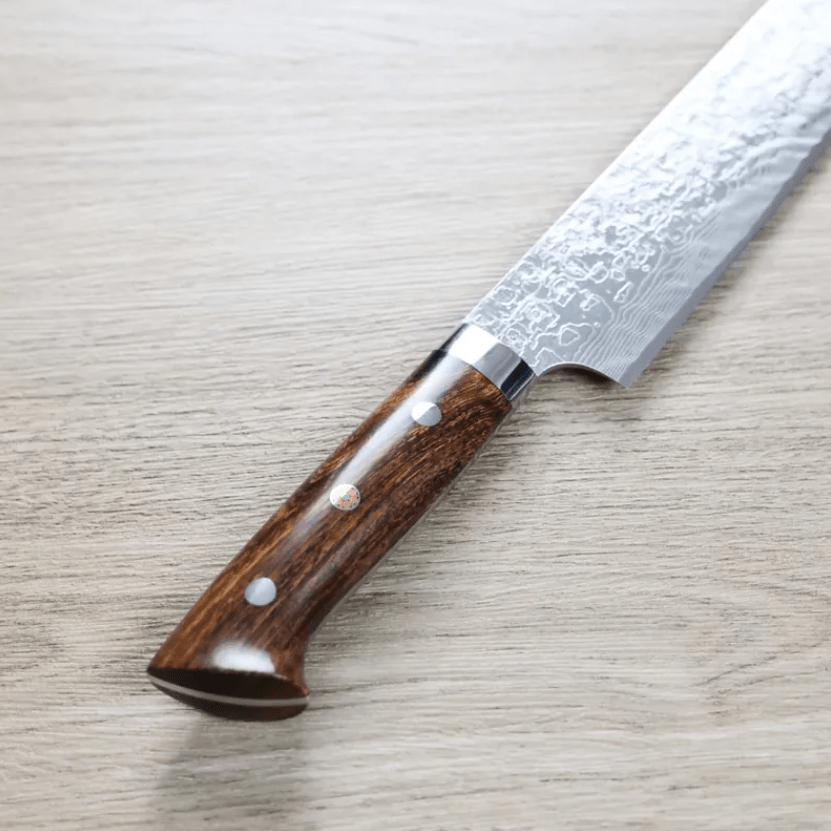 佐治武士 寬版先丸筋引 240mm <br>SG2鋼 鑽石大馬士革