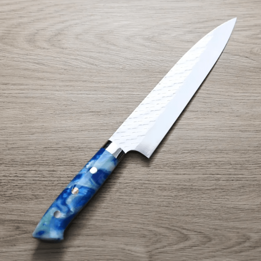 佐治武士 牛刀 210mm SG Strix鋼<br>鎚目 壓克力柄