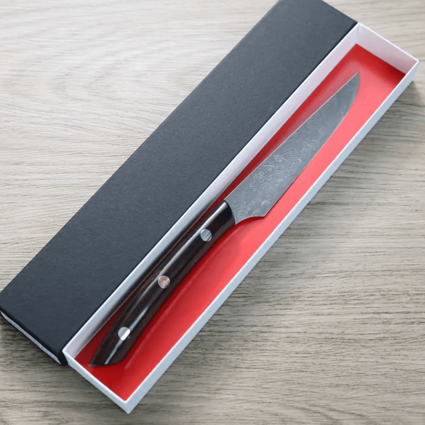 佐治武士 牛排刀 R2 鑽石大馬士革 沙漠鐵木 (2) 佐治武士 牛排刀 R2<br>鑽石大馬士革 沙漠鐵木