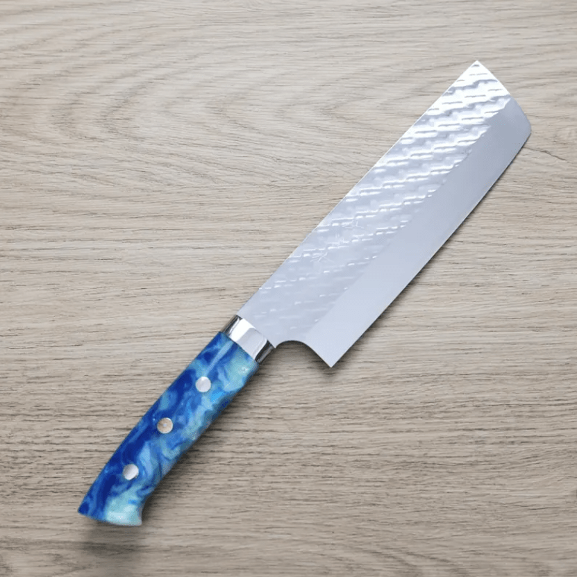 佐治武士 菜切 165mm SG Strix鋼 鎚目 壓克力柄 (6) 佐治武士 菜切 165mm SG Strix鋼<br>鎚目 壓克力柄