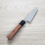 佐治武士 蔬果刀 90mm SG2鋼<br>黑染大馬士革