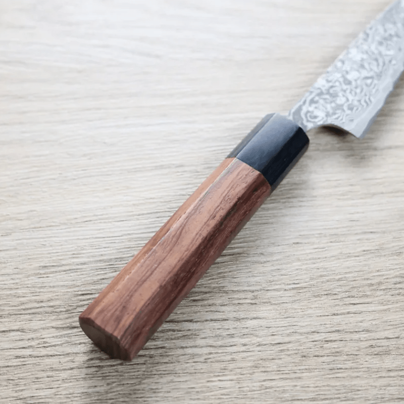 佐治武士 蔬果刀 90mm SG2鋼<br>黑染大馬士革