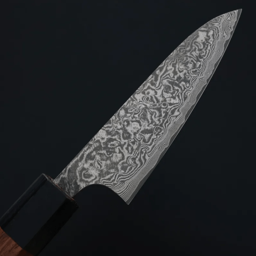 佐治武士 蔬果刀 90mm SG2鋼<br>黑染大馬士革