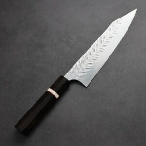 加藤義實 V鎚目 切付牛刀 210mm SG Strix 黑檀白環