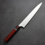 加藤義實 丸鎚目 筋引 270mm<br>SG2粉末HSS鋼 藍松石環