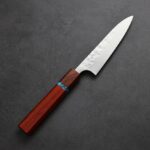 加藤義實 丸鎚目 蔬果刀 120mm SG2粉末HSS鋼 藍松石環 加藤義實 丸鎚目 蔬果刀 120mm<br>SG2粉末HSS鋼 藍松石環