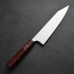 加藤義實 水波 切付牛刀 210mm SG2粉末HSS鋼 紅松石環 加藤義實 水波 切付牛刀 210mm<br>SG2粉末HSS鋼 紅松石環