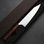 加藤義實 水波 切付牛刀 210mm SG2粉末HSS鋼 紅松石環 (2) 加藤義實 水波 切付牛刀 210mm<br>SG2粉末HSS鋼 紅松石環