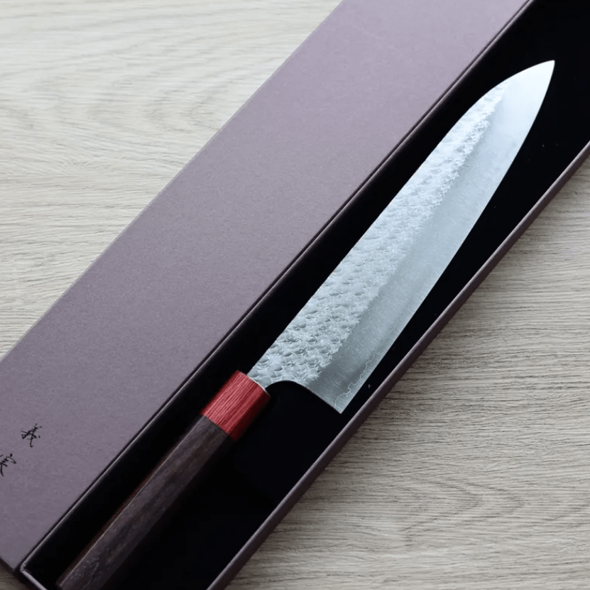 加藤義實 水波 牛刀 240mm SG2粉末HSS鋼 (2) 加藤義實 水波 切付牛刀 240mm<br>SG2粉末HSS鋼