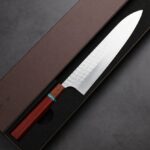 加藤義實 水波 牛刀 240mm<br>SG2粉末HSS鋼 藍松石環