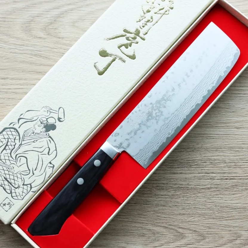 增谷訓生 菜切 165mm VG10鋼 大馬士革 (2) 增谷訓生 菜切刀 165mm VG10鋼 大馬士革