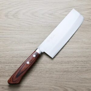 增谷訓生 菜切 165mm <br>VG1鋼 梨地