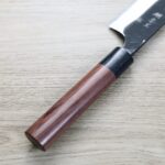 安立打刃物 牛刀 210mm 白紙鋼 黑打 墨流 (3) 安立打刃物 牛刀 210mm 白紙鋼 黑打 墨流