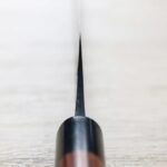 安立打刃物 牛刀 210mm 白紙鋼 黑打 墨流 (4) 安立打刃物 牛刀 210mm 白紙鋼 黑打 墨流