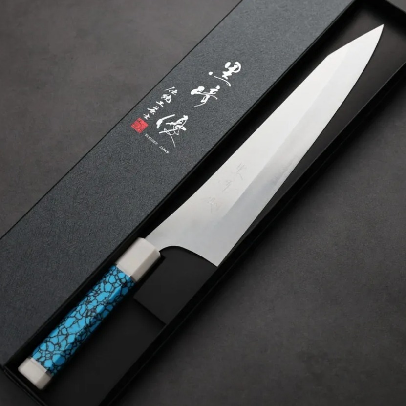 黑崎優 月光 牛刀 270mm VG XEOS鋼 白口輪藍松石