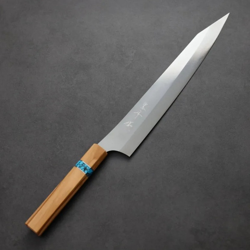 黑崎優 月光 筋引 270mm VG XEOS鋼 橄欖木藍松石環 黑崎優 月光 筋引 270mm VG XEOS鋼 橄欖木藍松石環