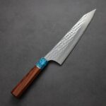 黑崎優 閃光 牛刀 210mm SG2粉末HSS鋼 玫瑰木藍松石 黑崎優 閃光 牛刀 210mm SG2粉末HSS鋼 玫瑰木藍松石